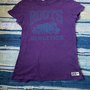 Roots Purple 'Roots Athletics' Graphic Tee